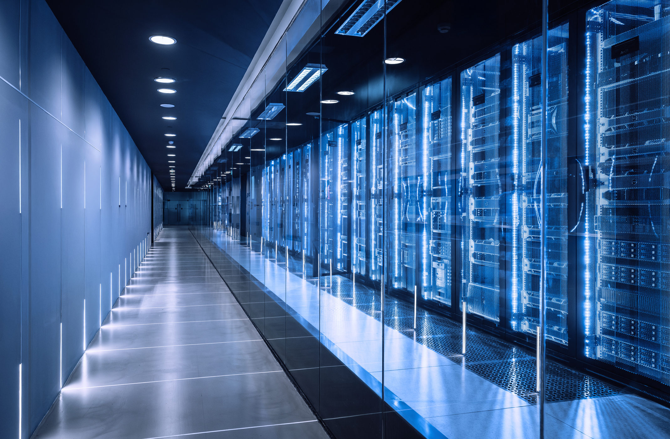 High-tech data center with server racks Data Center